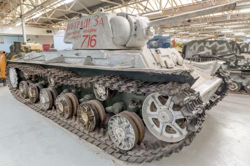 Tanque pesado soviético KV-1 en el museo de Bovington