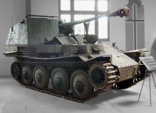 Marder III Ausf. M expuesto en el Musée des Blindés de Saumur