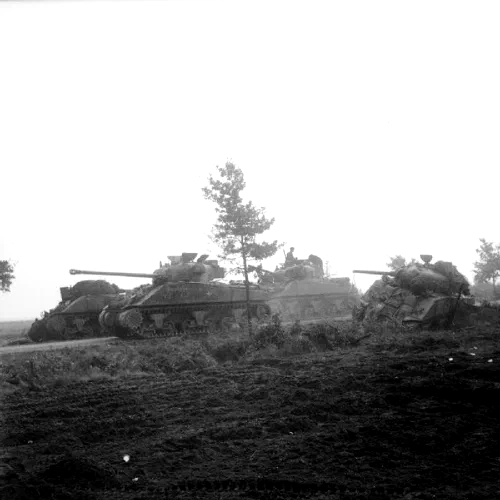 Sherman Firefly de la Guardia Irlandesa en Normandía
