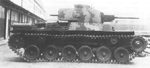 Tanque Tipo 97 Shinhoto Chi-Ha, vista lateral
