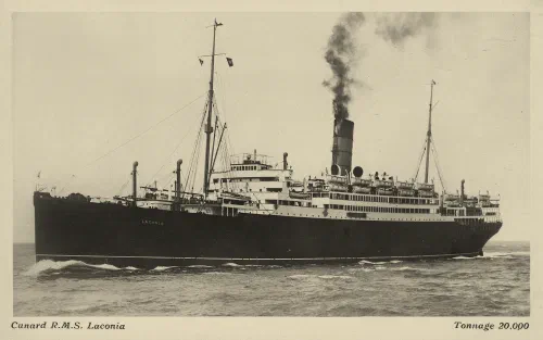 El RMS Laconia en el mar