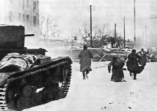Tropas del 56.º Ejército soviético en los combates por Rostov del Don, noviembre de 1941