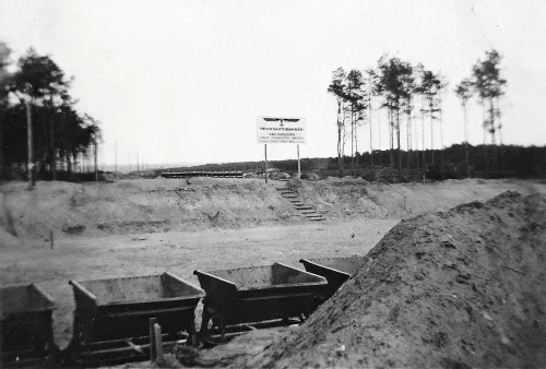 Construcción de la Reichsautobahn entre Hannover y Berlín, septiembre de 1934