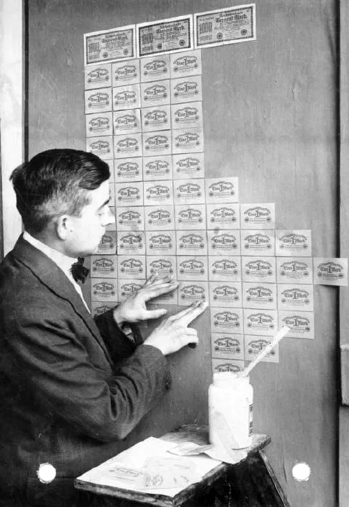 Hiperinflación en la República de Weimar: billetes sin valor