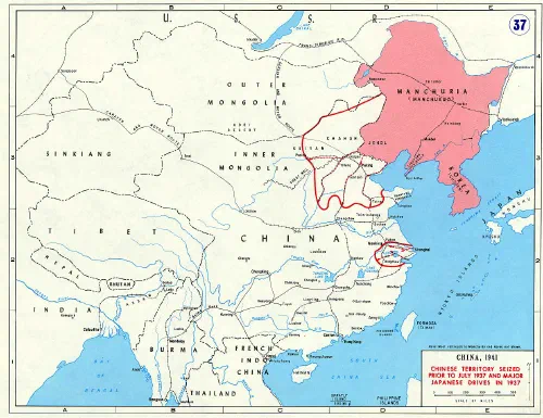 Soldados durante la guerra chino-japonesa