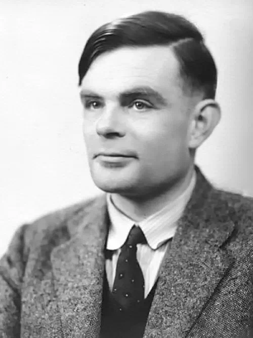 Retrato fotográfico de Alan Turing tomado en 1951