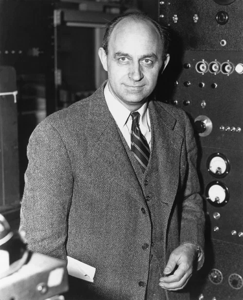Retrato de Enrico Fermi, físico italoamericano del Proyecto Manhattan