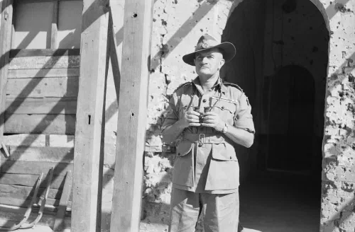 El mariscal de campo William Slim, comandante del 14.º Ejército en Birmania, en marzo de 1945