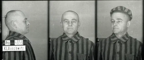 Fotografía de identificación de Witold Pilecki en Auschwitz, 1940