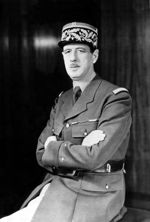 Retrato del general Charles de Gaulle durante la Segunda Guerra Mundial