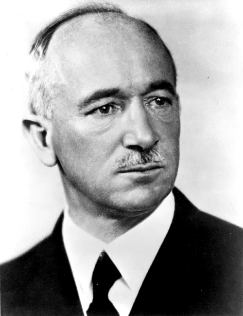 Retrato de Edvard Beneš, presidente de Checoslovaquia
