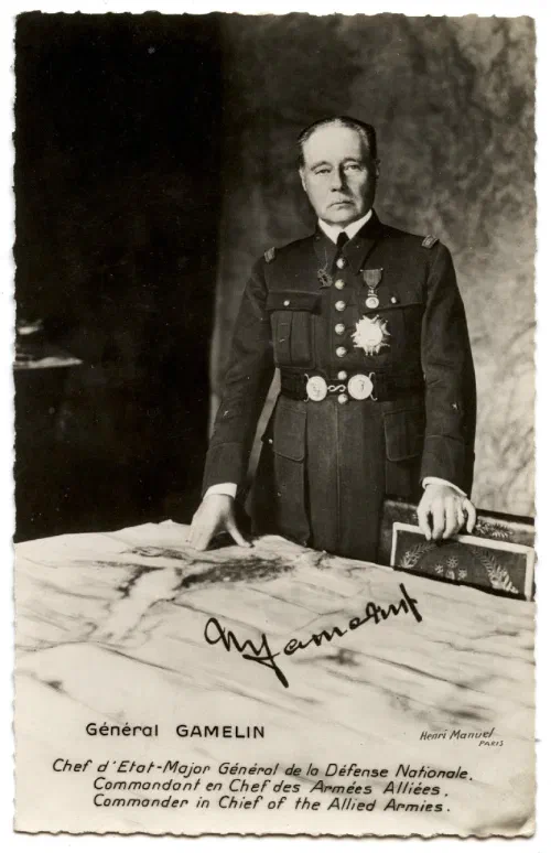 Retrato fotográfico del general Maurice Gamelin hacia 1939-1940