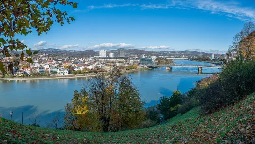 Vista de la ciudad de Linz en Austria