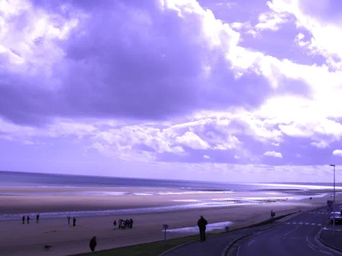 Vista de la playa de Omaha Beach en Normandía, donde desembarcaron las tropas aliadas el Día D