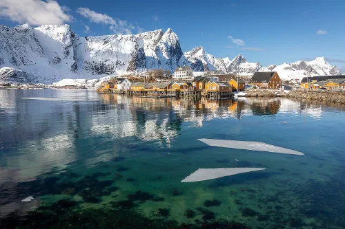 Paisaje de las islas Lofoten en Noruega