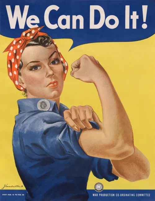 Cartel We Can Do It de J. Howard Miller, icono de Rosie the Riveter