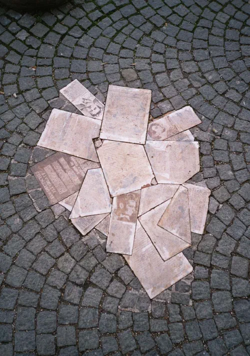Memorial de la Rosa Blanca frente a la Universidad Ludwig-Maximilians de Múnich